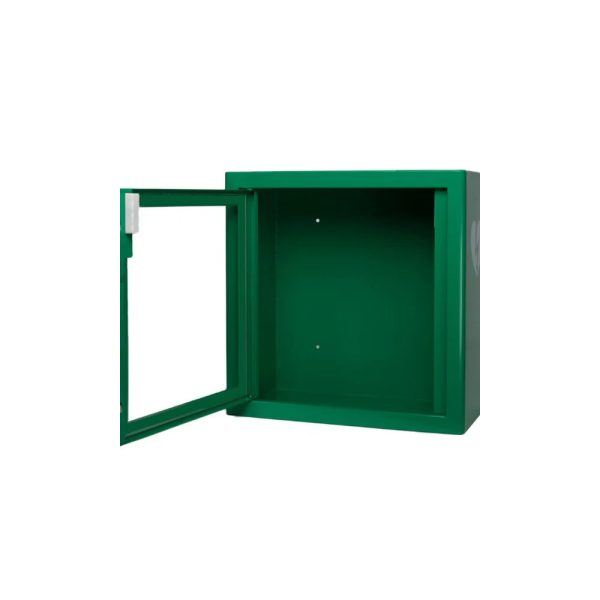 Groene kast met open deur