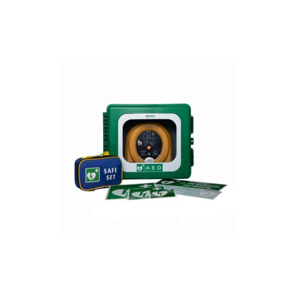 AED-apparaat met accessoires
