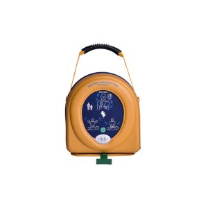 AED-apparaat in gele draagtas