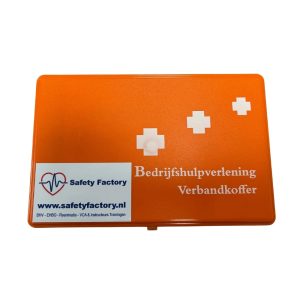 Oranje EHBO-koffer voor bedrijfshulpverlening